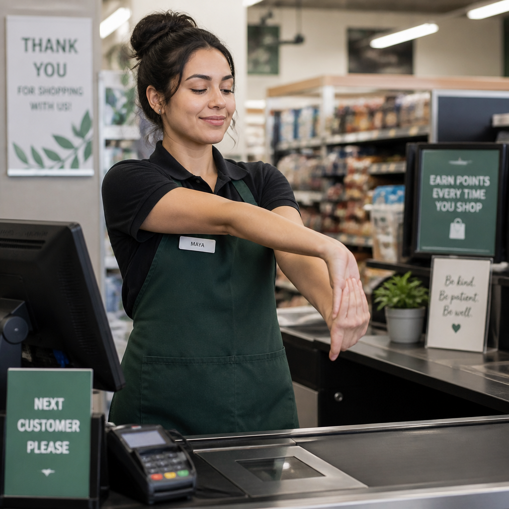 Retail and Cashier Standing Endurance Session